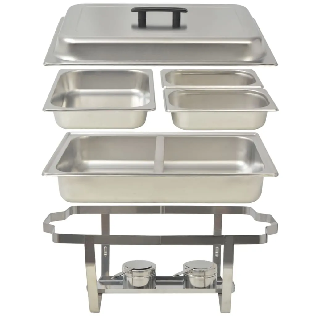 2 Piece Chafing Dish Set Stainless Steel