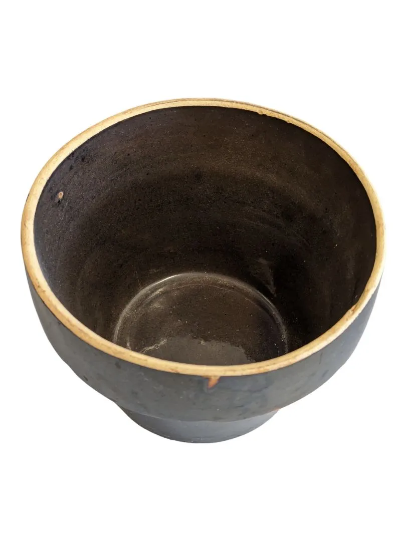 Antique Brown Salt Glazed Planter