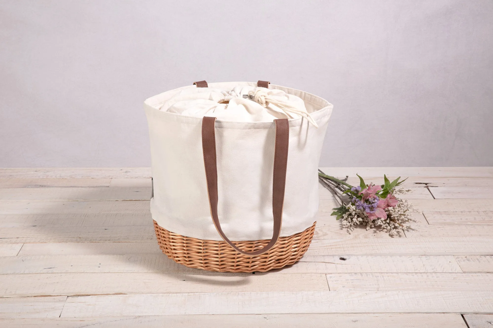 Detroit Lions Mickey Mouse - Coronado Canvas and Willow Basket Tote