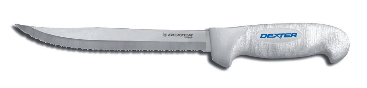 Dexter-Russell SOFGRIP 8” Tiger Edge Slicer w/ Edge Guard SG142-8TEEG