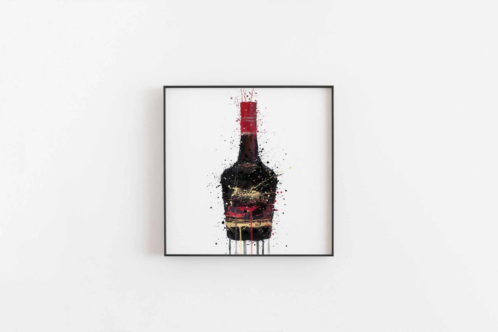Liqueur Bottle Wall Art Print 'Burnt Umber'