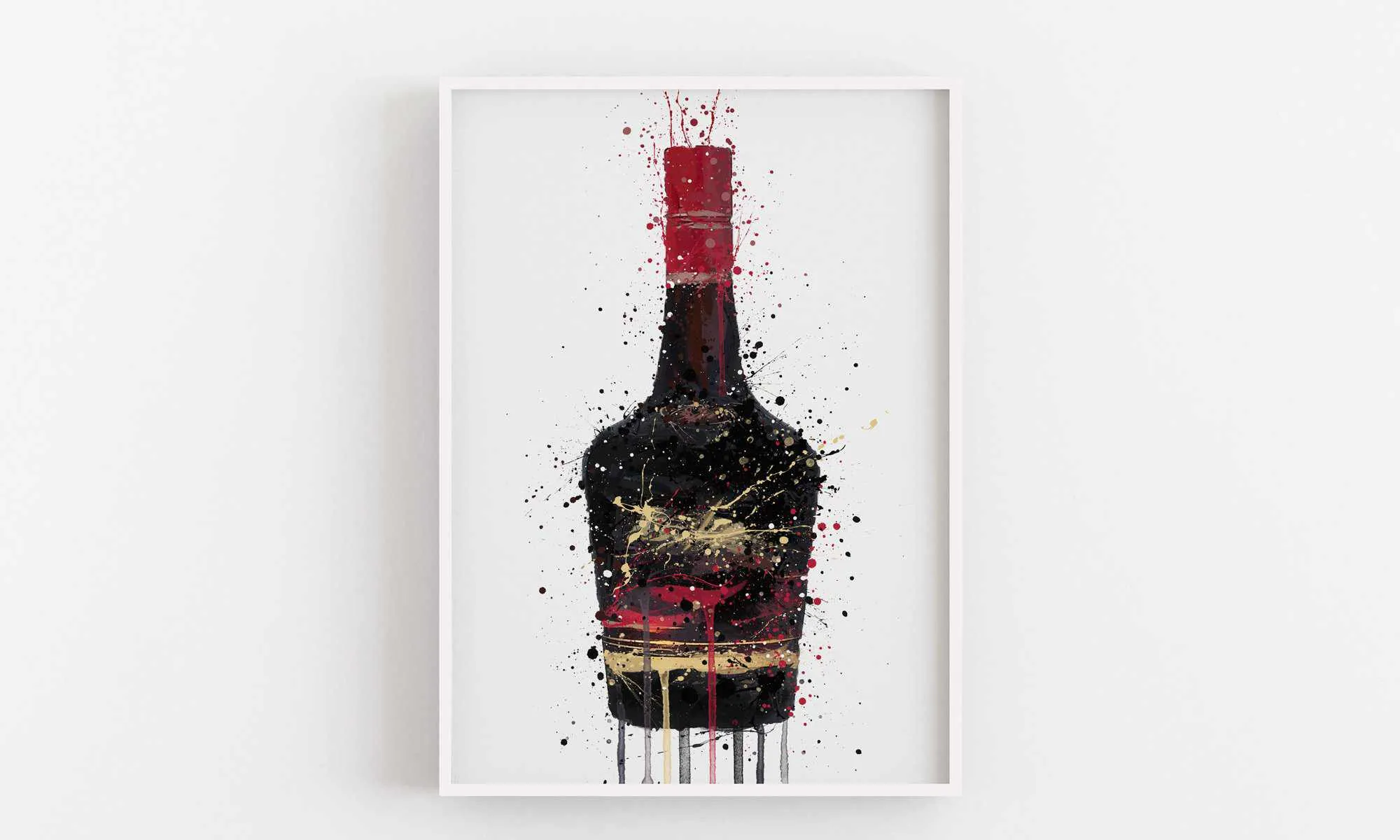 Liqueur Bottle Wall Art Print 'Burnt Umber'