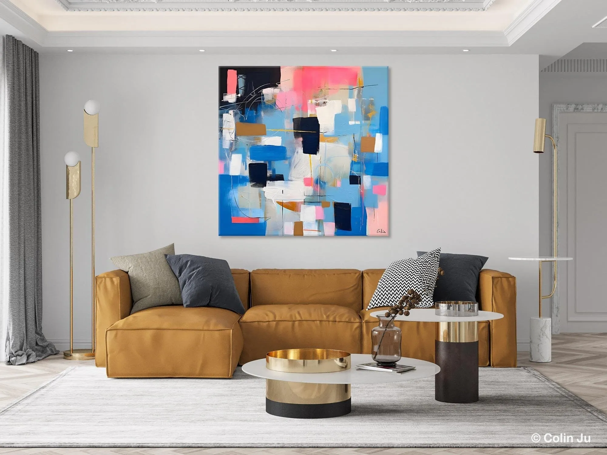 Modern Canvas Paintings, Contemporary Canvas Art, Original Modern Wall Art, Modern Acrylic Artwork, Large Abstract Painting for Dining Room