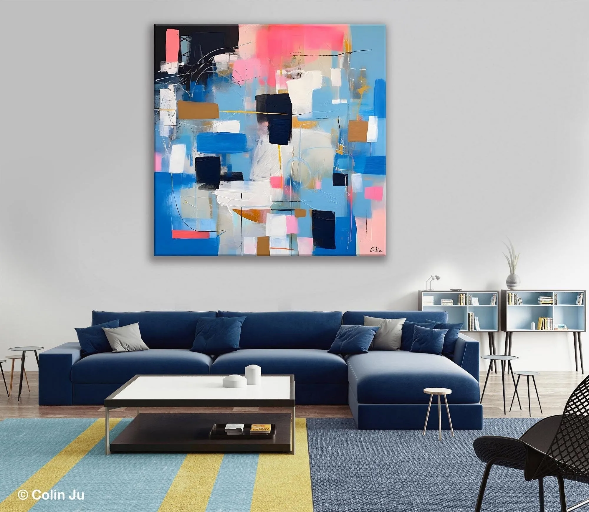 Modern Canvas Paintings, Contemporary Canvas Art, Original Modern Wall Art, Modern Acrylic Artwork, Large Abstract Painting for Dining Room