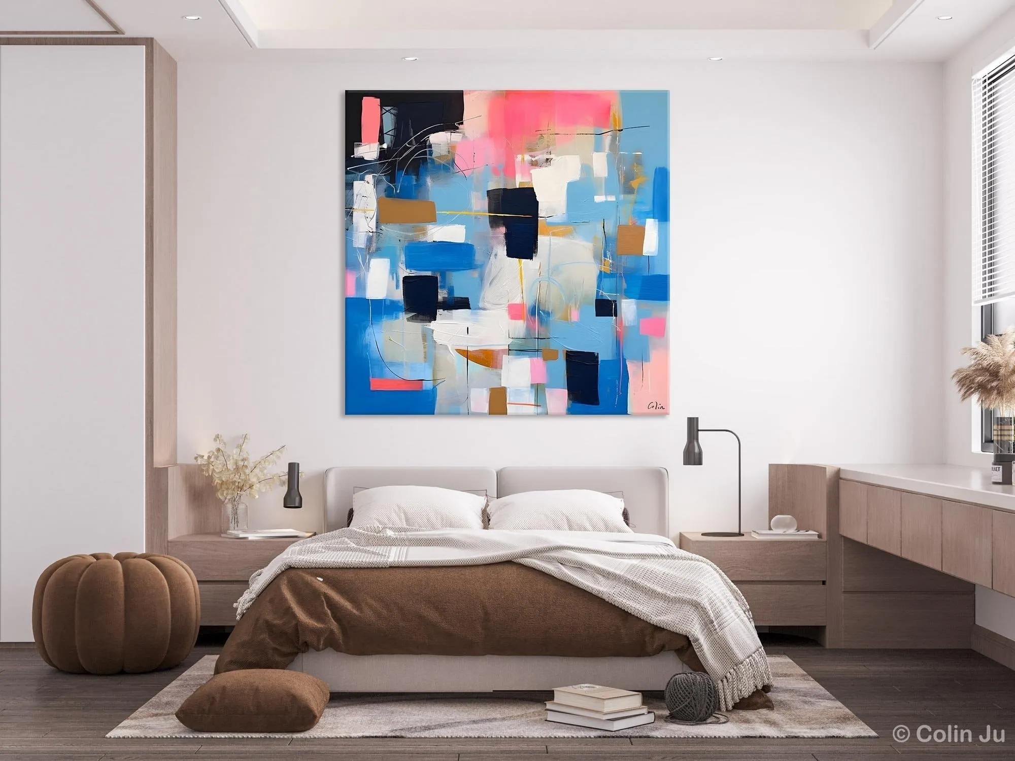 Modern Canvas Paintings, Contemporary Canvas Art, Original Modern Wall Art, Modern Acrylic Artwork, Large Abstract Painting for Dining Room