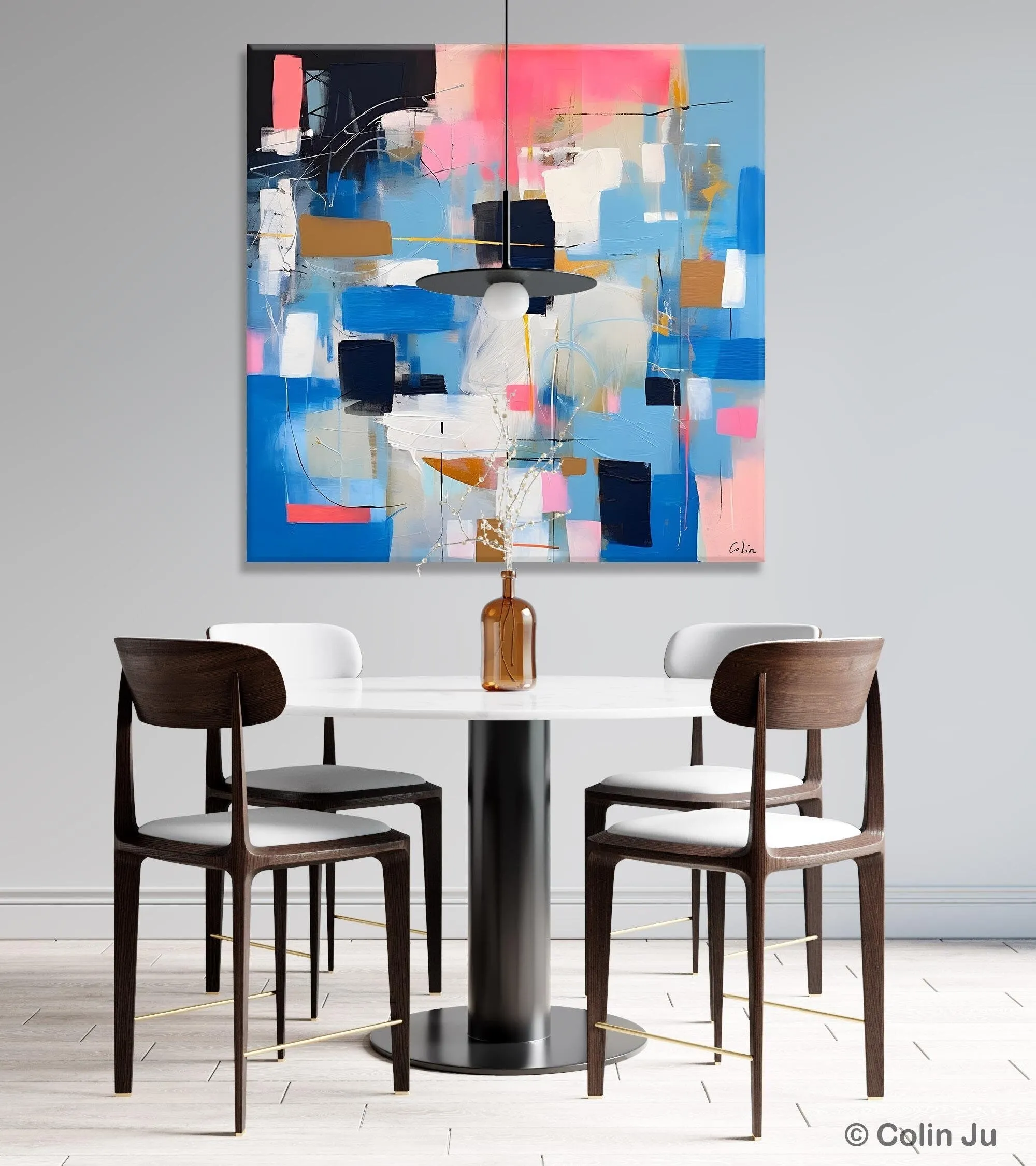 Modern Canvas Paintings, Contemporary Canvas Art, Original Modern Wall Art, Modern Acrylic Artwork, Large Abstract Painting for Dining Room